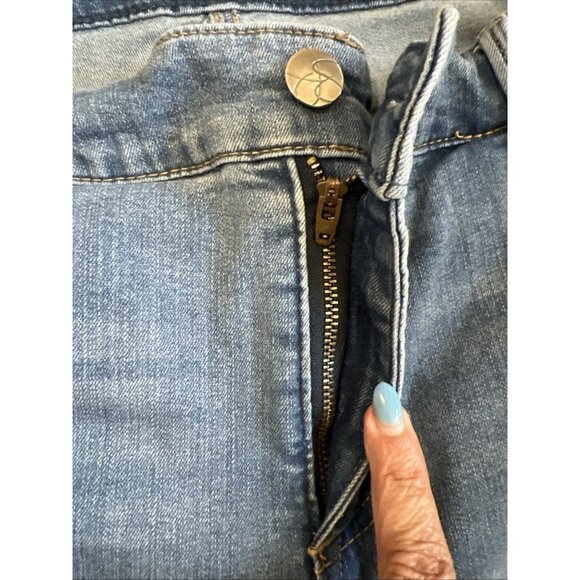 Jessica Simpson Medium Rise Straight Ankle Blue Jeans Women’s Size 16W - Picture 6 of 12